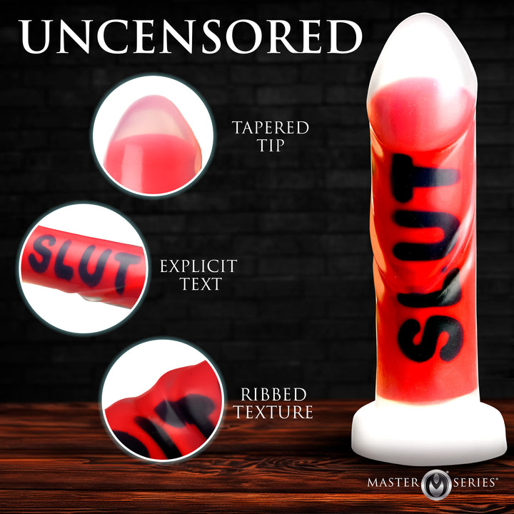 The Explicit Text Dildo SLUT & BITCH & FUCK