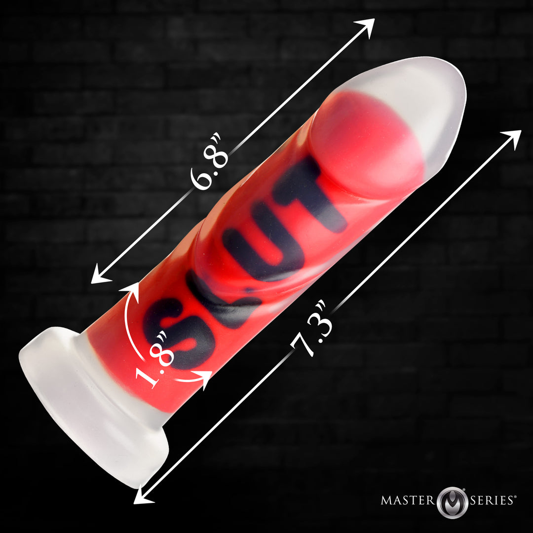 The Explicit Text Dildo SLUT & BITCH & FUCK