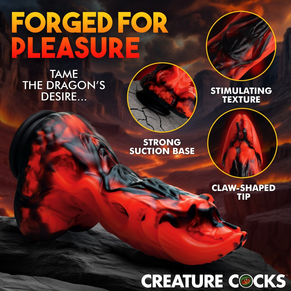 Dragon Thrust 9.5 Inch Thrusting & Vibrating Fantasy Dildo w/ Suction Cup