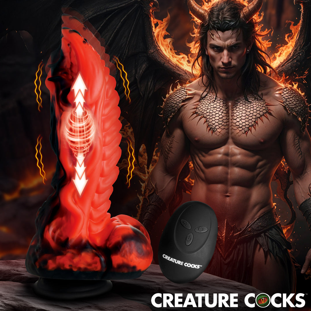 Dragon Thrust 9.5 Inch Thrusting & Vibrating Fantasy Dildo w/ Suction Cup