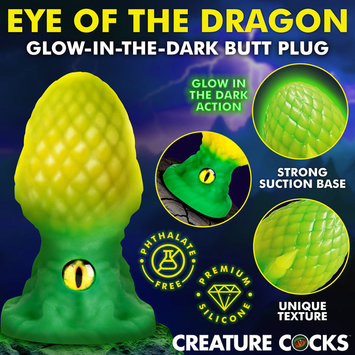Eye of the Dragon 4.4 Inch Silicone Fantasy Butt Plug