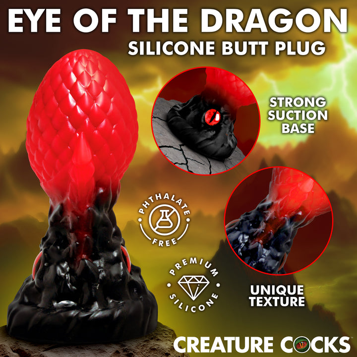 Eye of the Dragon 4.4 Inch Silicone Fantasy Butt Plug