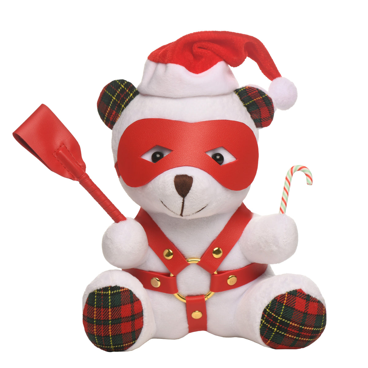 Holiday Bondage Bear Plush with Riding Crop