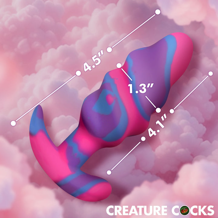 Unicorn Swirl Wearable Silicone Butt Plug in 3 SIZES