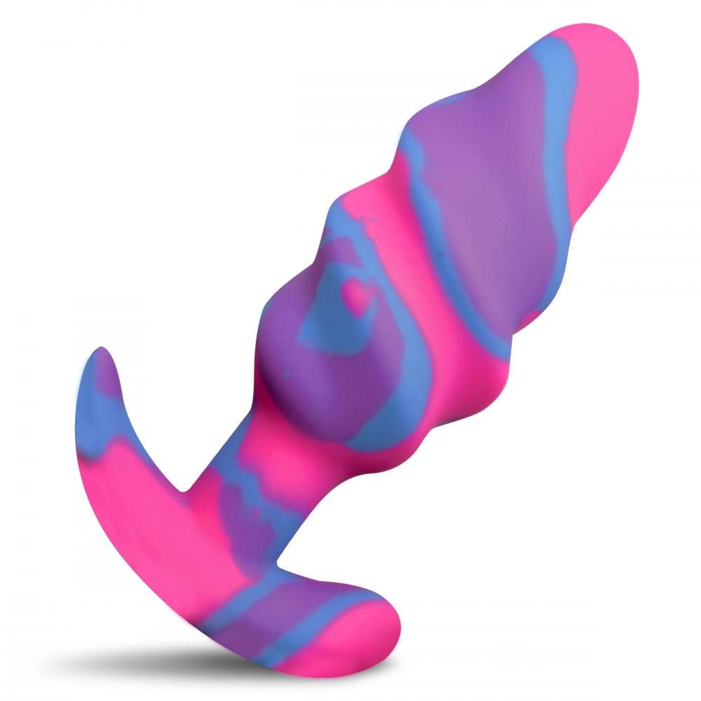 Unicorn Swirl Wearable Silicone Butt Plug in 3 SIZES