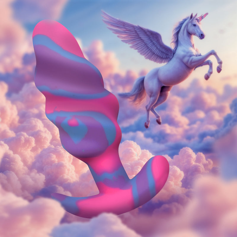 Unicorn Swirl Silicone Butt Plug | Available in 3 SIZES