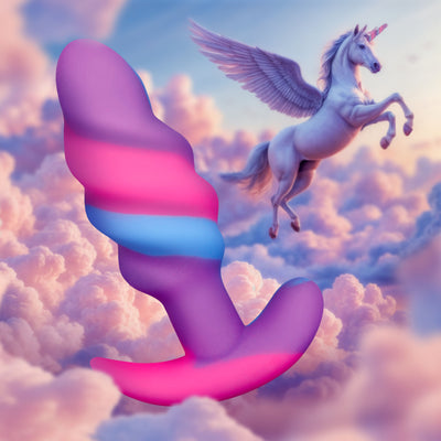 Unicorn Swirl Silicone Butt Plug | Available in 3 SIZES