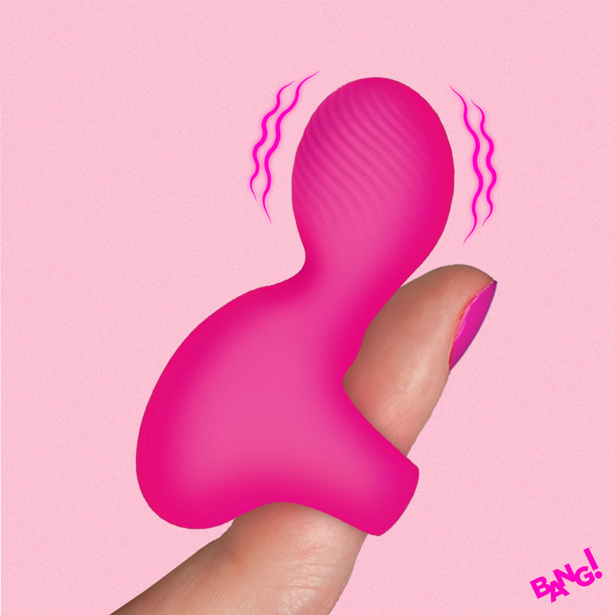 Bang! Silicone Finger Vibrator in Pink