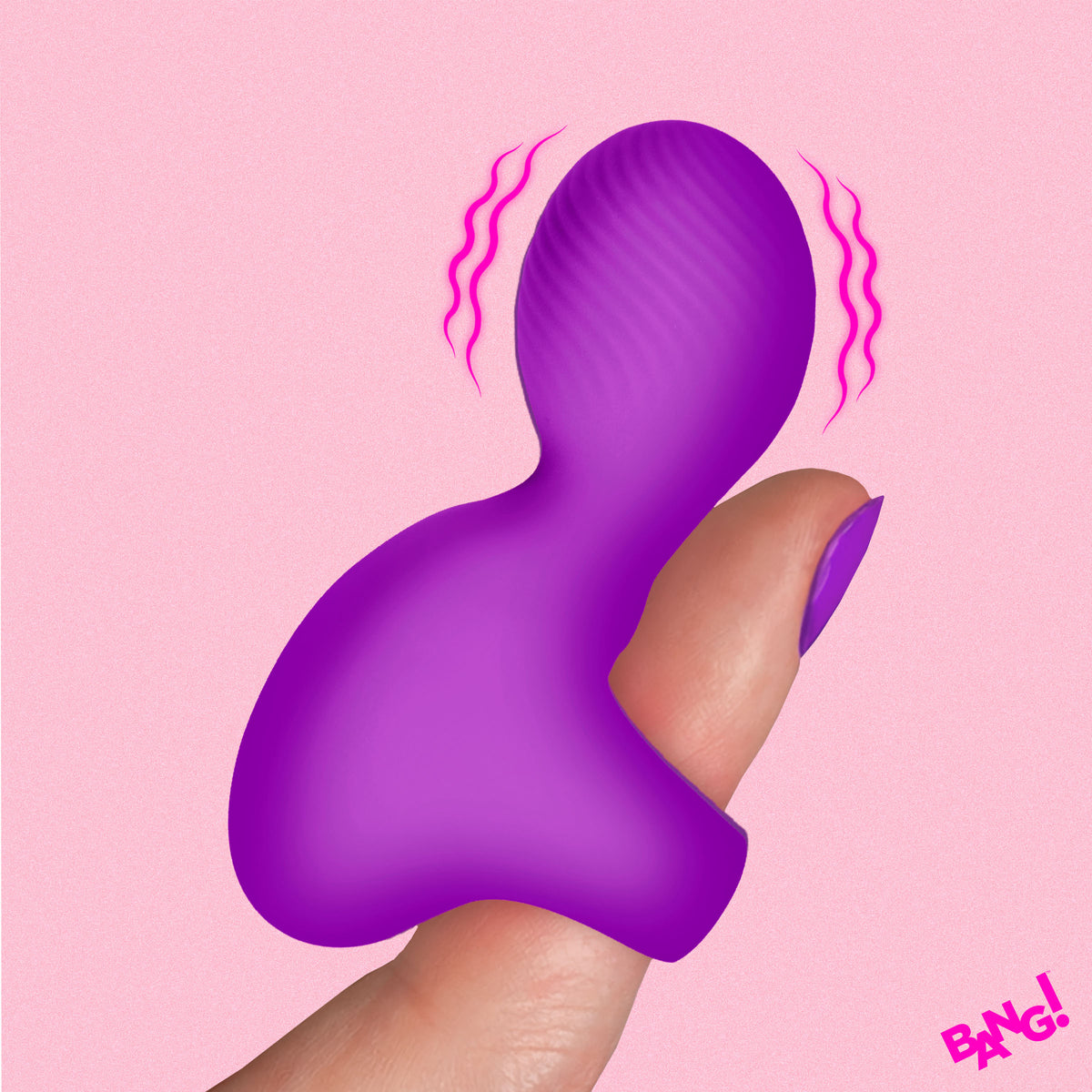 Bang! Silicone Finger Vibrator in Purple