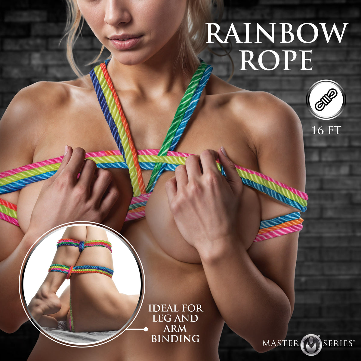 Rainbow Rope Twisted Nylon Bondage Rope
