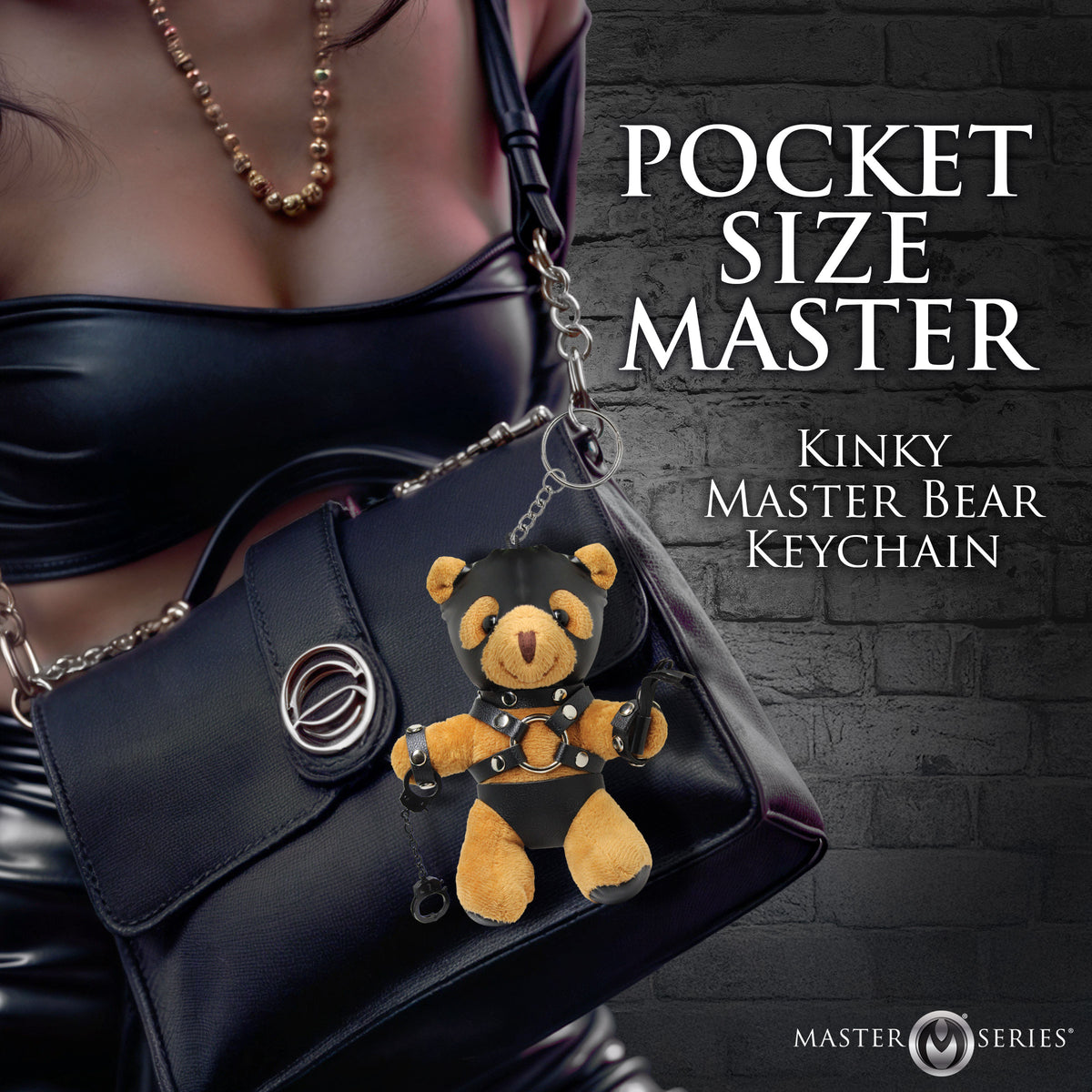 Master Bear Plush Bondage Bear Keychain