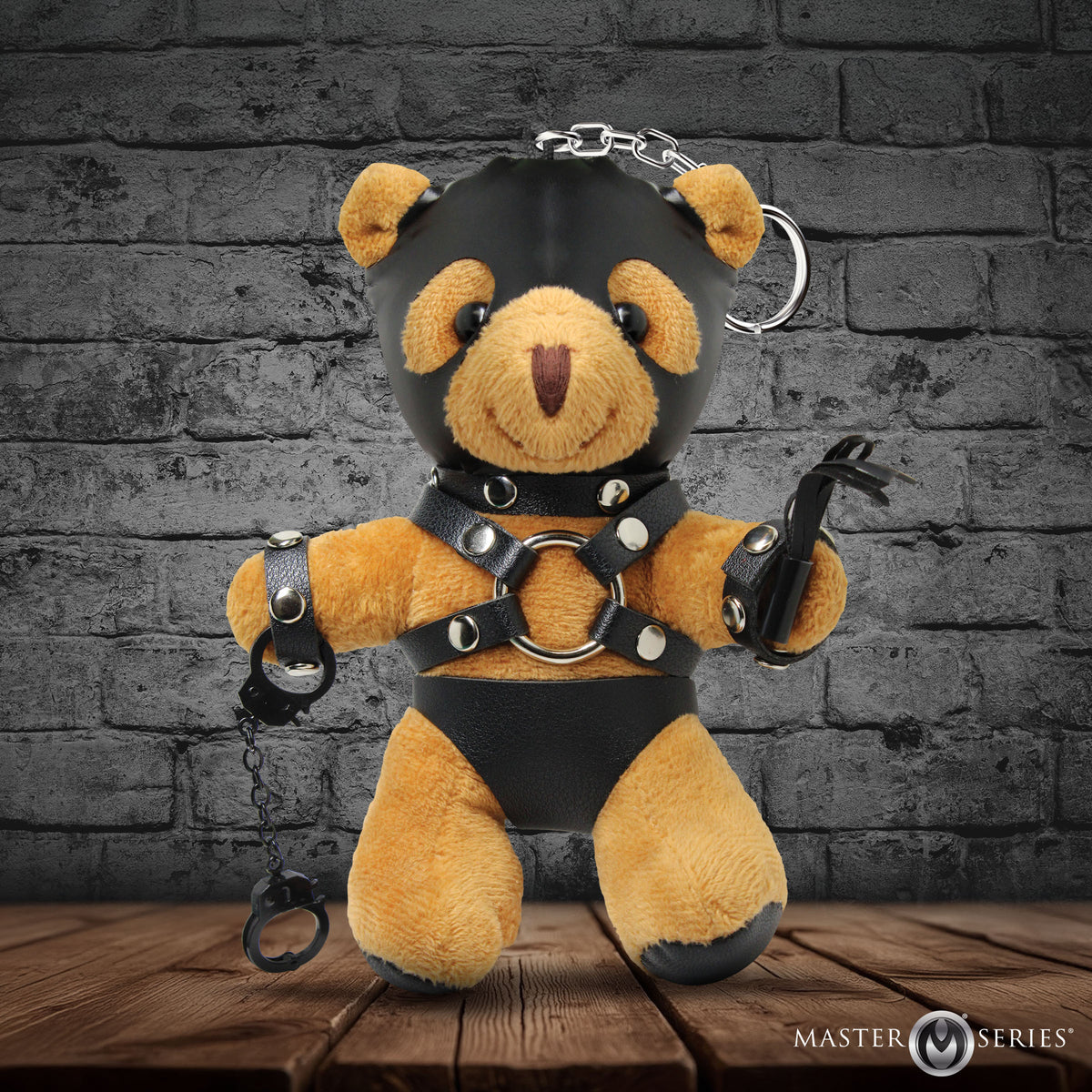 Master Bear Plush Bondage Bear Keychain
