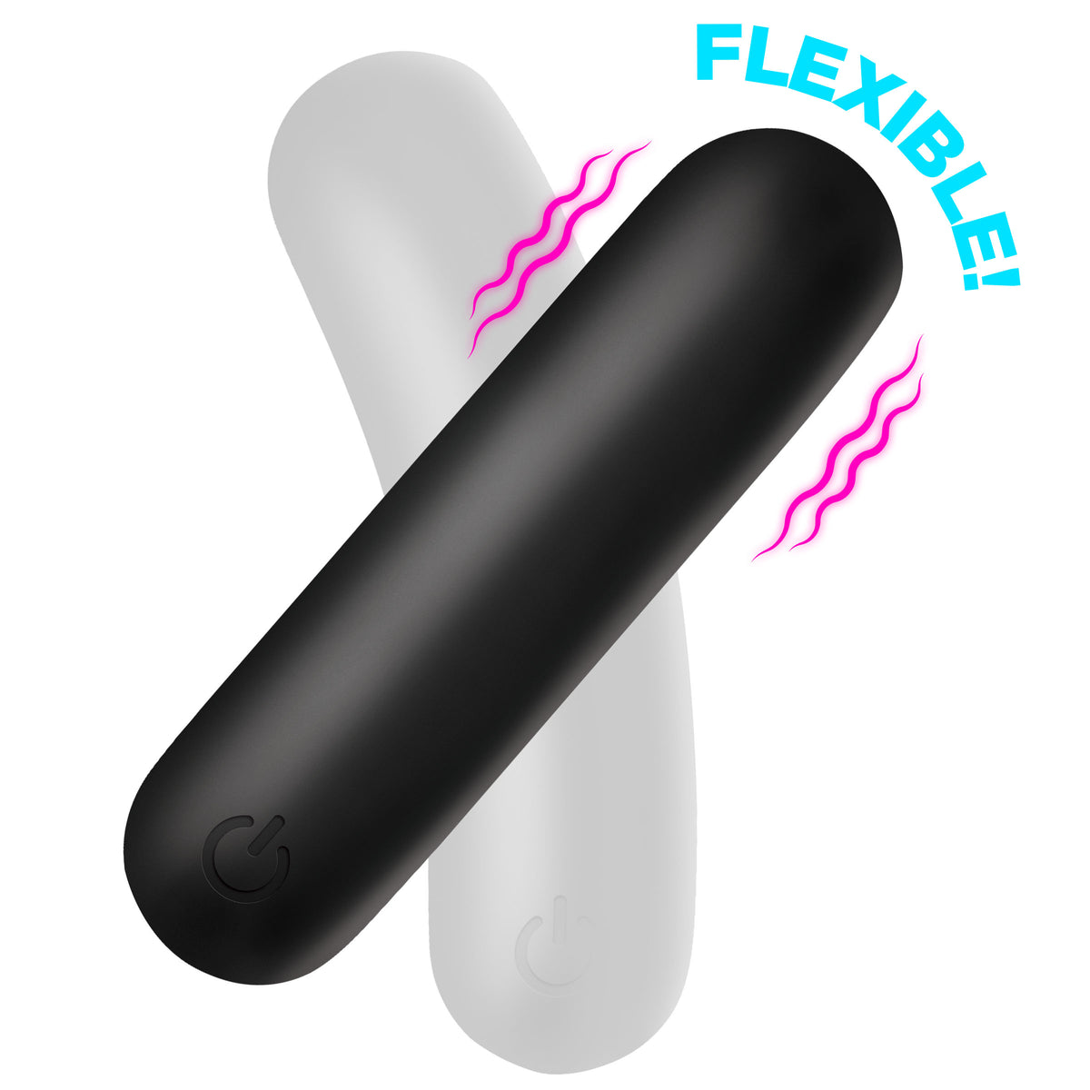 Bang! Flexible Silicone Bullet Vibrator in Black