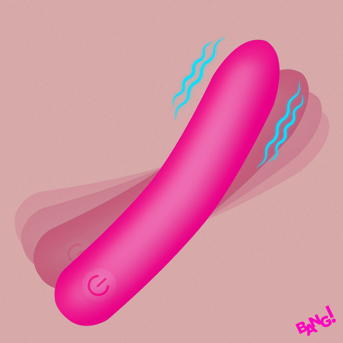 Bang! Tapered Flexible Silicone Bullet Vibrator in Pink