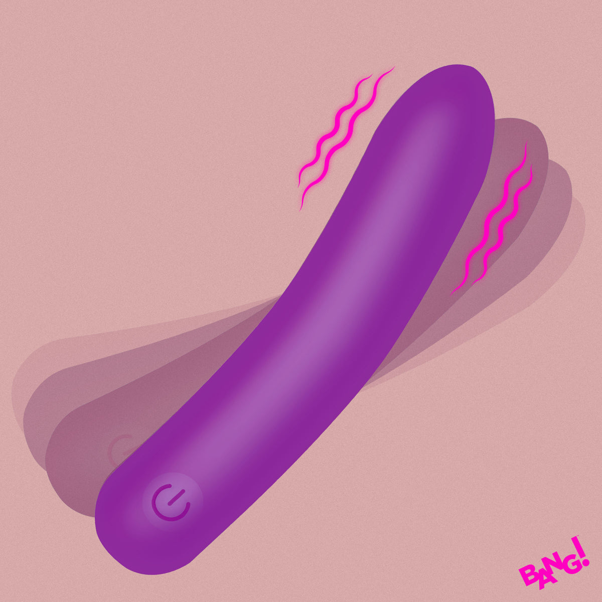 Bang! Tapered Flexible Silicone Bullet Vibrator in Purple