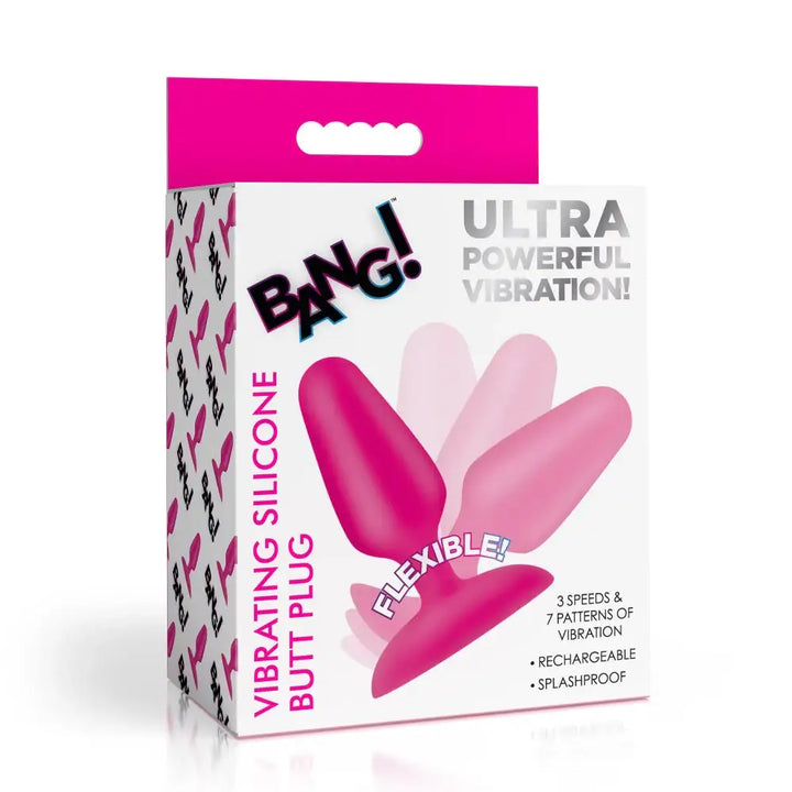 Flexible Vibrating 3.6 Inch Premium Silicone Butt Plug