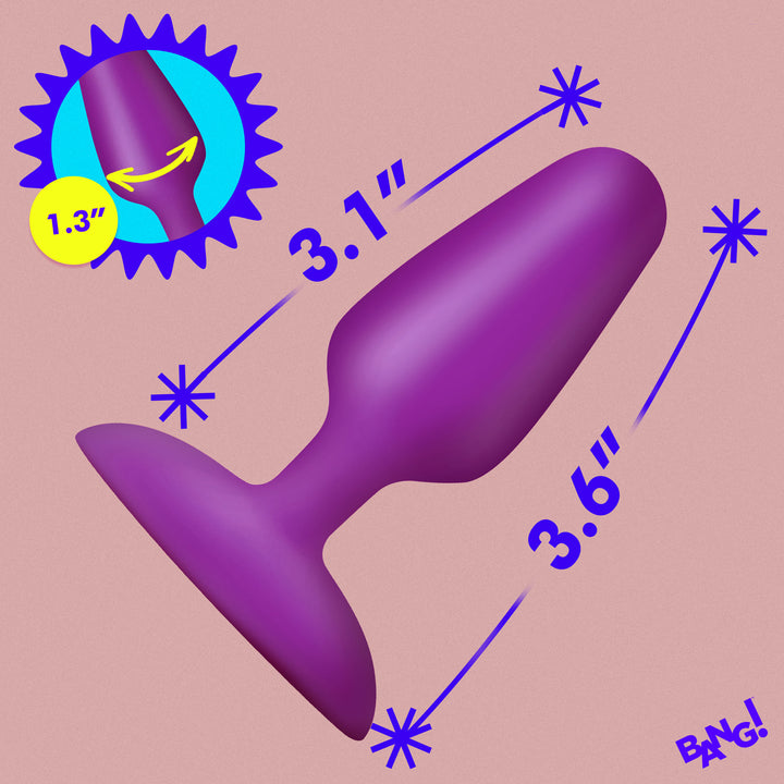 Flexible Vibrating 3.6 Inch Premium Silicone Butt Plug