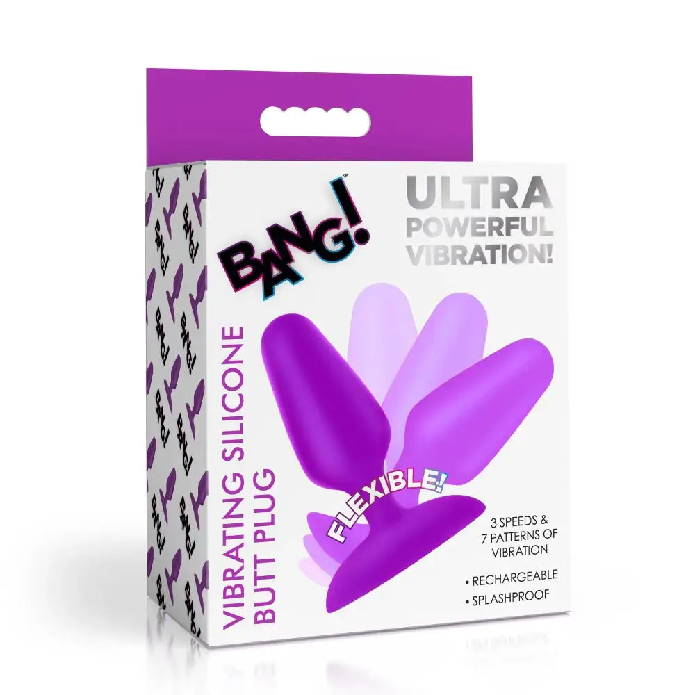 Flexible Vibrating 3.6 Inch Premium Silicone Butt Plug