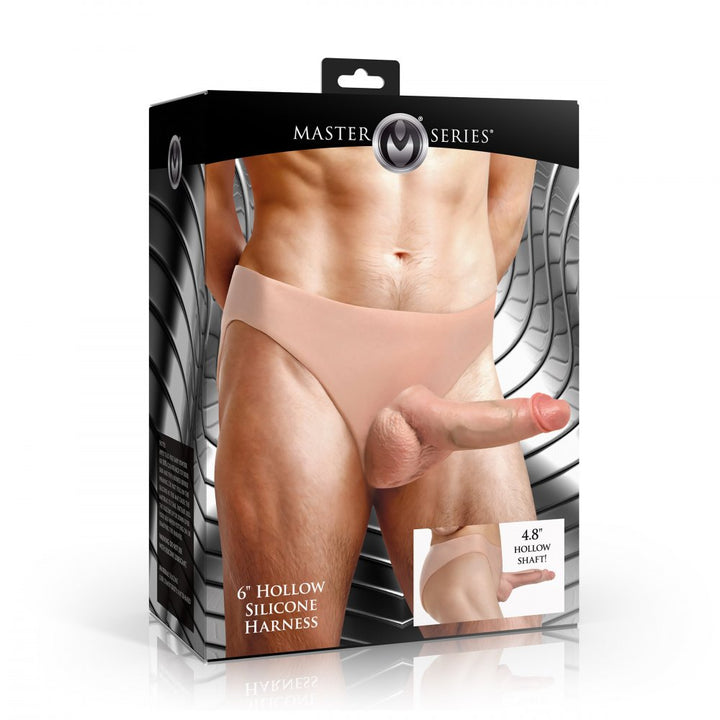 Silicone 6 Inch Hollow Realistic Strap-On Harness