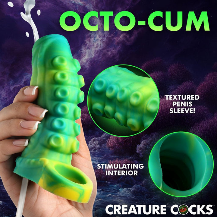 Octo Cum Tentacle Squirting Silicone Penis Sleeve Enhancer