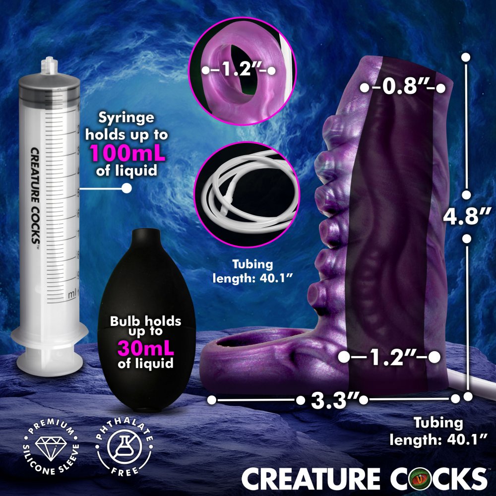 Octo Cum Tentacle Squirting Silicone Penis Sleeve Enhancer