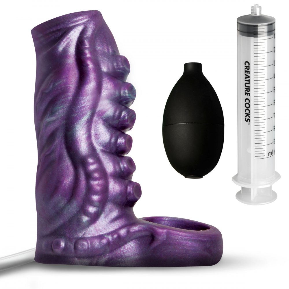 Octo Cum Tentacle Squirting Silicone Penis Sleeve Enhancer
