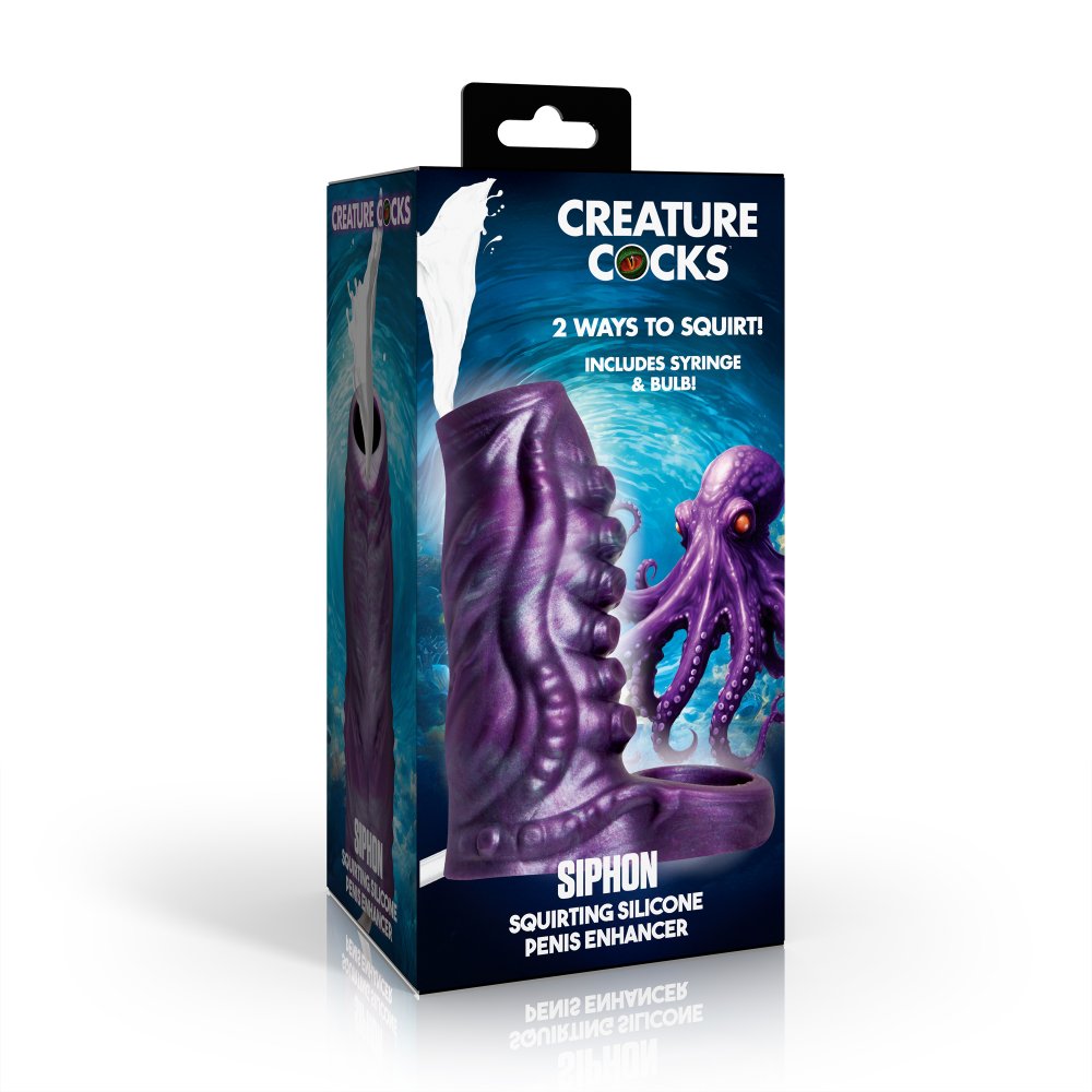 Octo Cum Tentacle Squirting Silicone Penis Sleeve Enhancer