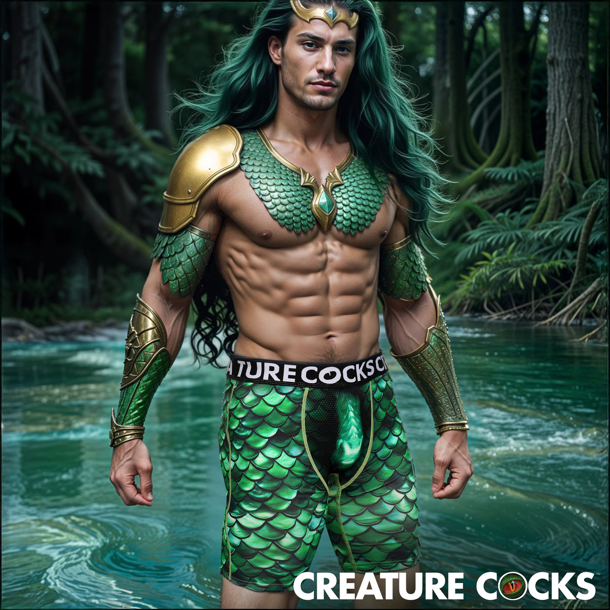 Cockness Monster Lake Creature Boxer Shorts in Small