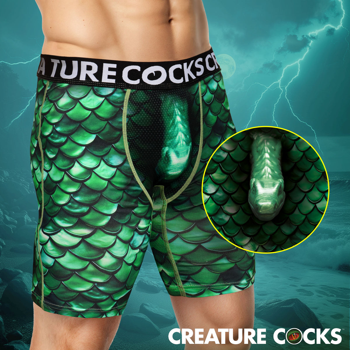 Cockness Monster Lake Creature Boxer Shorts in Small