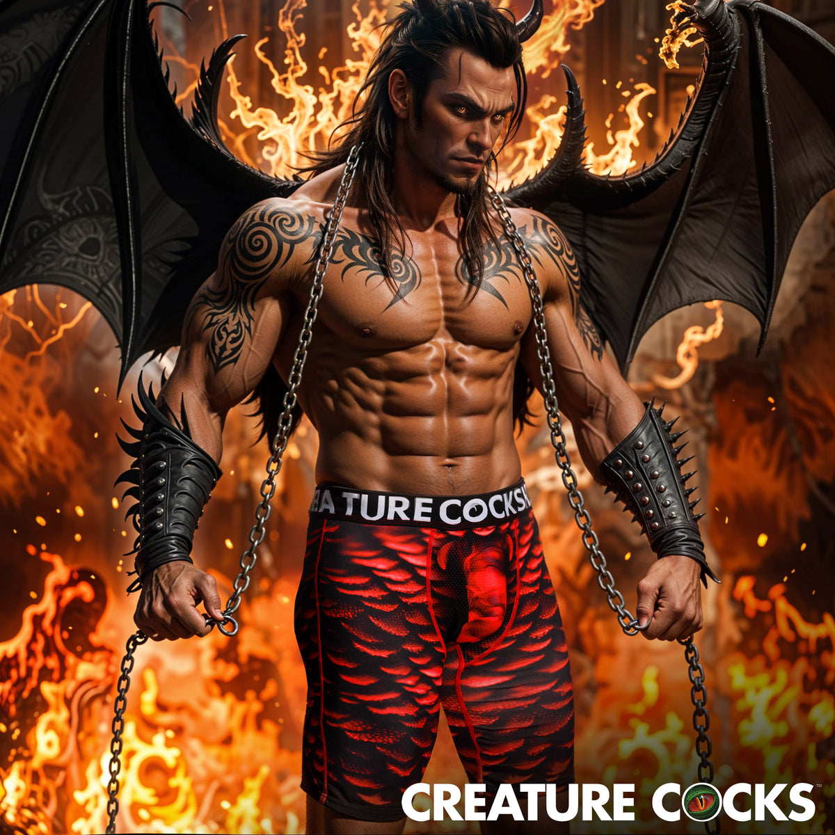 Horny Devil Demon Boxer Shorts in Small