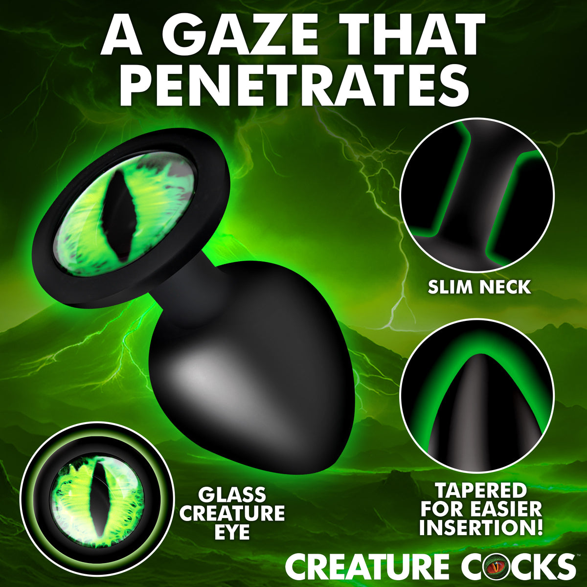 Creature Eye Green Eye Silicone Butt Plug