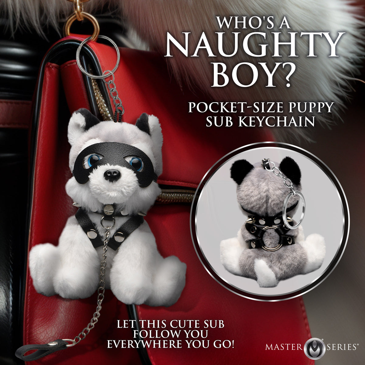 Max the Fetish Pup Plush Keychain