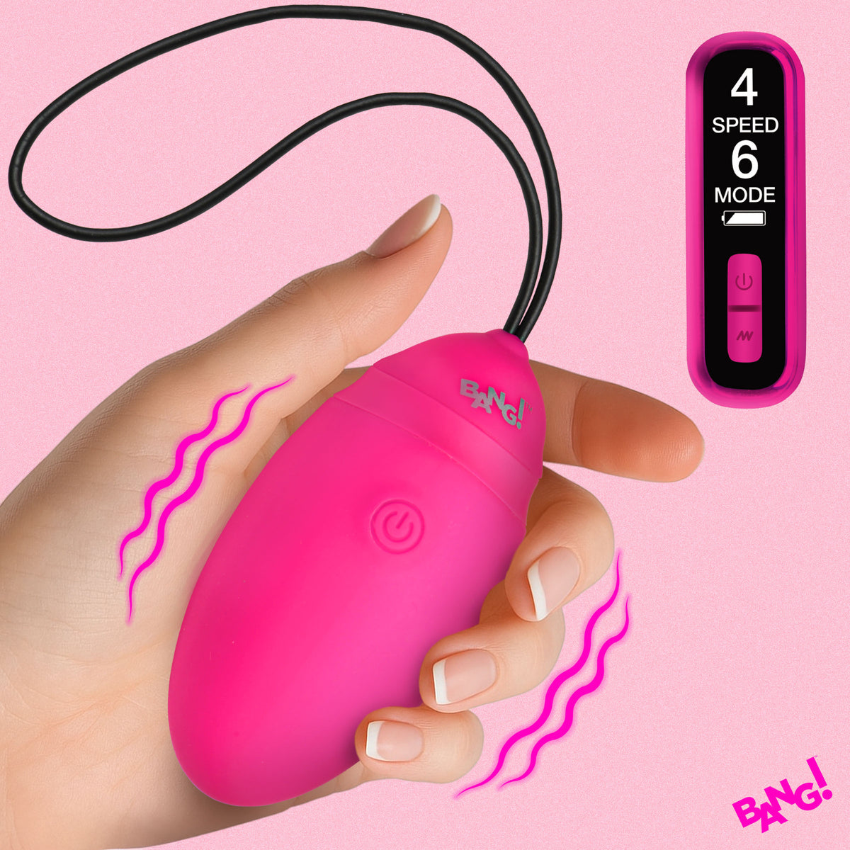 Bang! Vibrating Silicone Egg with Digital Remote