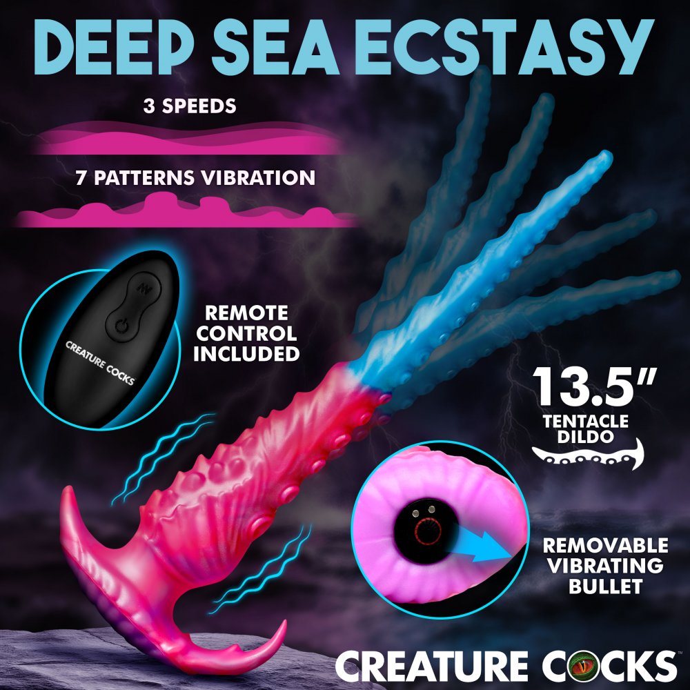 Vibropus 13 Inch Vibrating Tentacle Dildo w/ Suction Cup