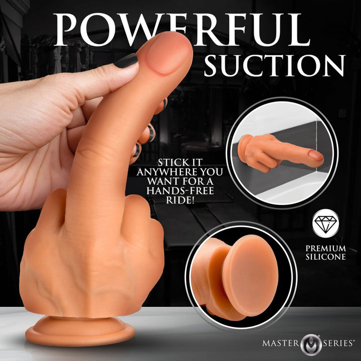 The Big Middle Finger 8.4 Inch Silicone Dildo w/ Suction Cup