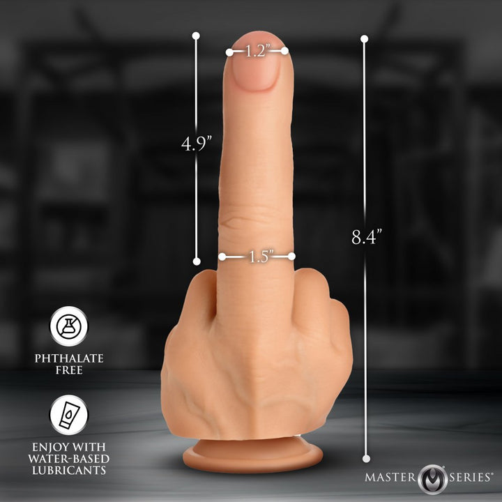 The Big Middle Finger 8.4 Inch Silicone Dildo w/ Suction Cup