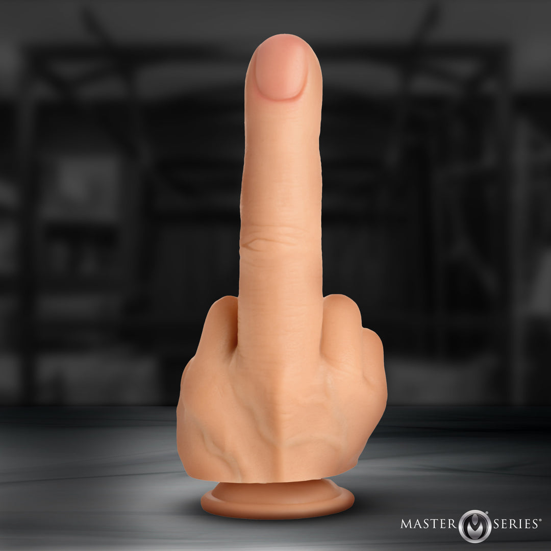 The Big Middle Finger 8.4 Inch Silicone Dildo w/ Suction Cup