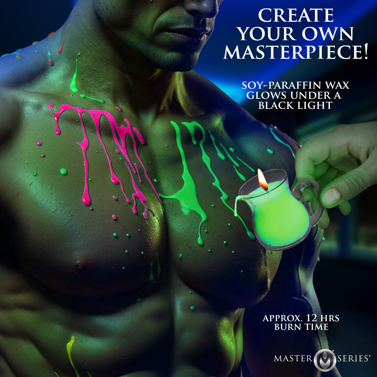 Blacklight Wax Play Pitchers UV Reactive Candle Set