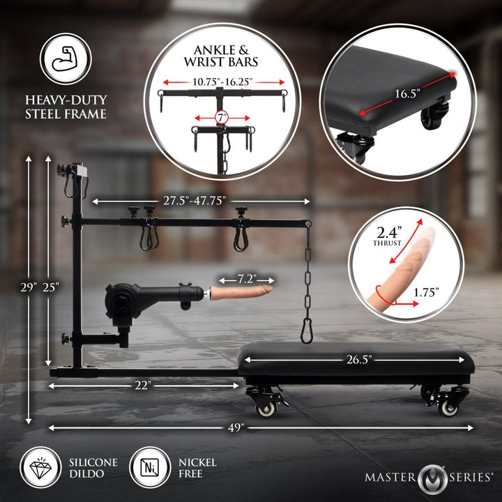 Hog Tie Restraint Rack w/ Sex Machine