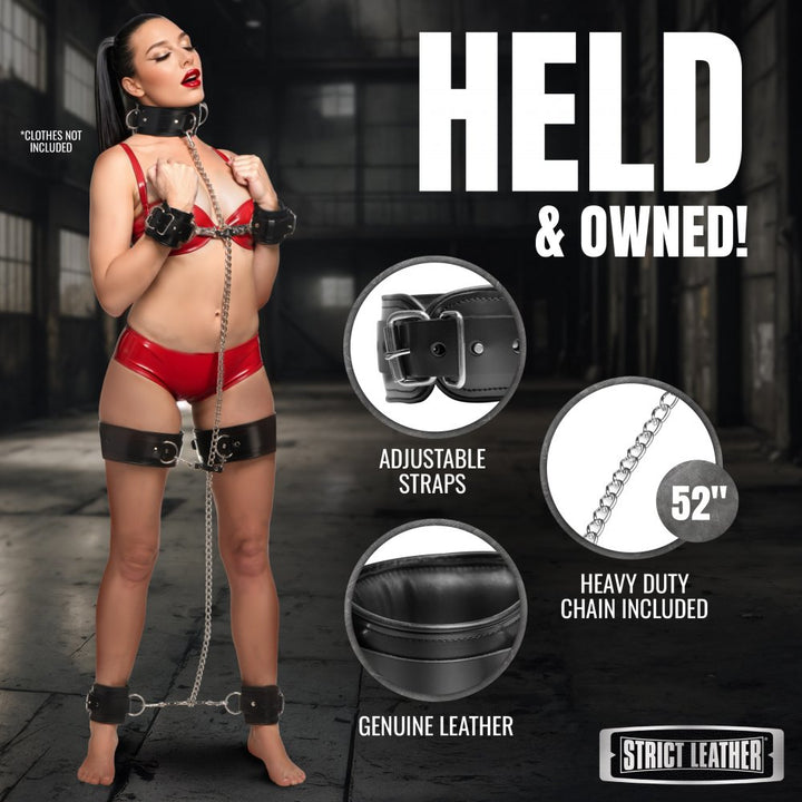 Genuine Strict Leather Bondage Set