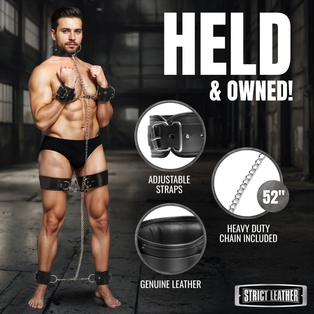 Genuine Strict Leather Bondage Set