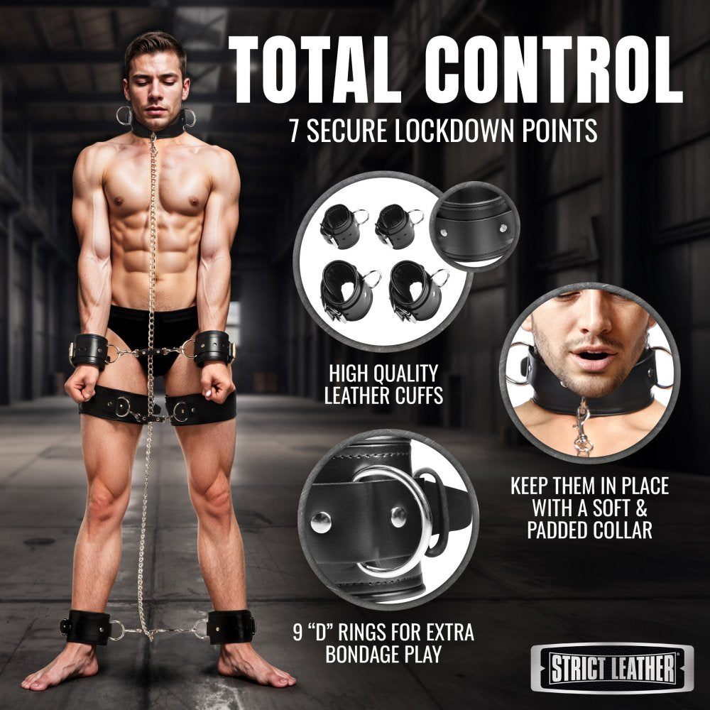 Genuine Strict Leather Bondage Set