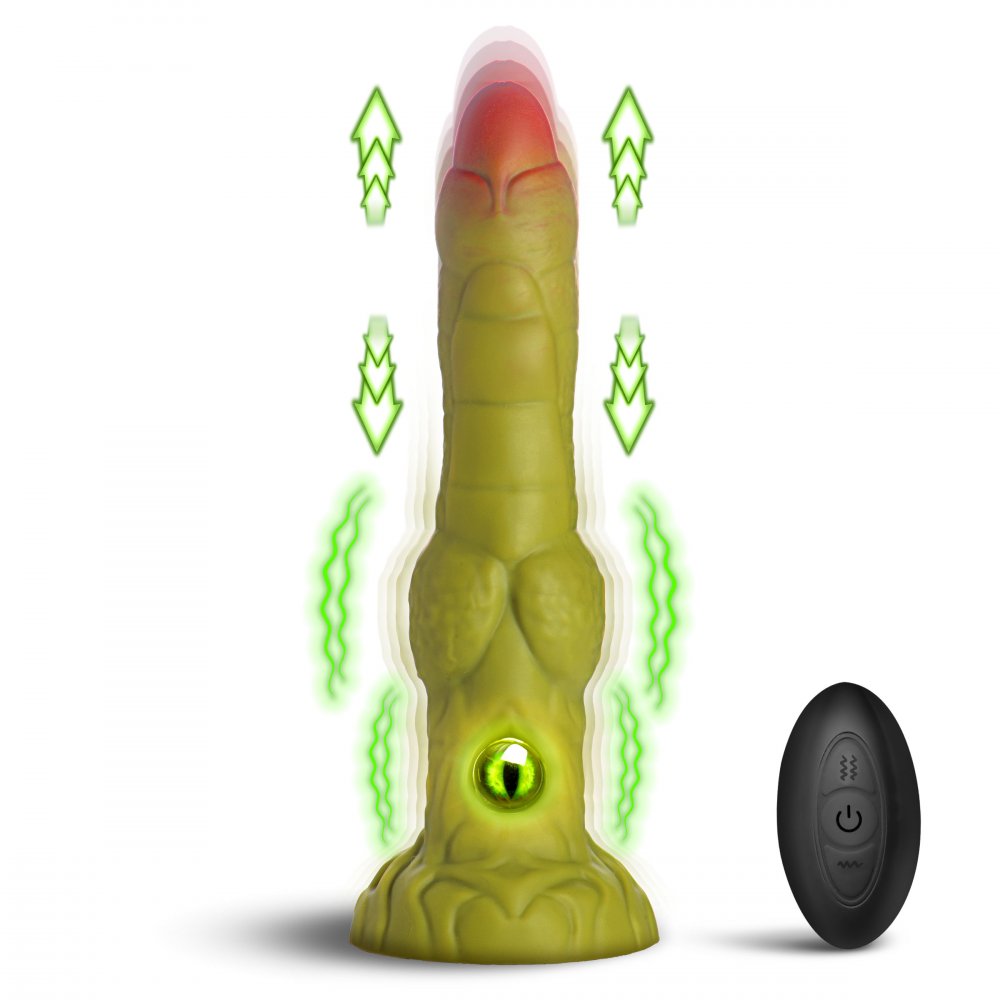 Eyegor 9.2 Inch Thrusting & Vibrating Fantasy Dildo w/ Suction Cup