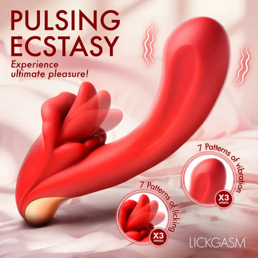 Lusty Licker 7.7 Inch Licking Premium Silicone Vibrator