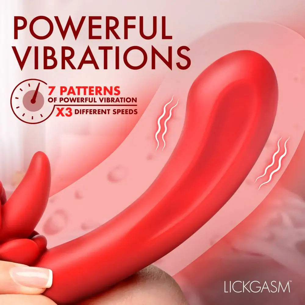 Lusty Licker 7.7 Inch Licking Premium Silicone Vibrator