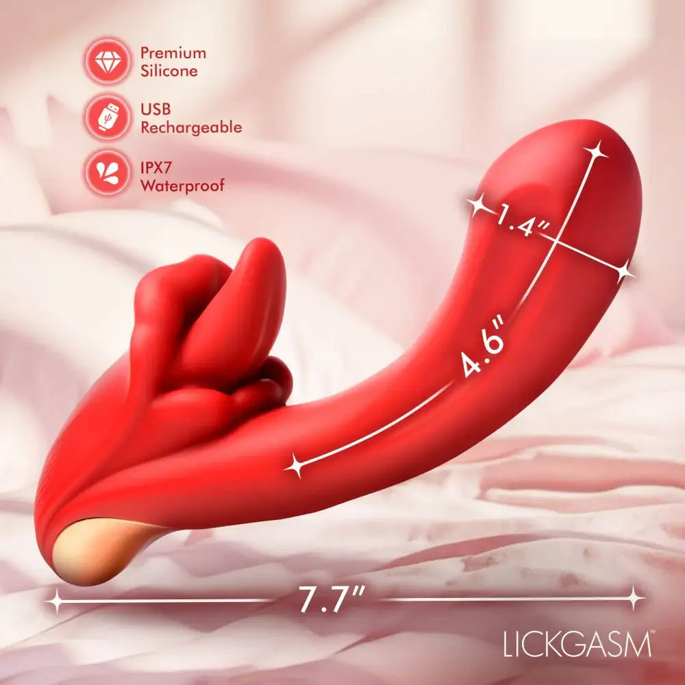 Lusty Licker 7.7 Inch Licking Premium Silicone Vibrator