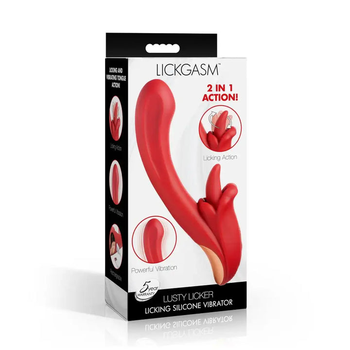 Lusty Licker 7.7 Inch Licking Premium Silicone Vibrator