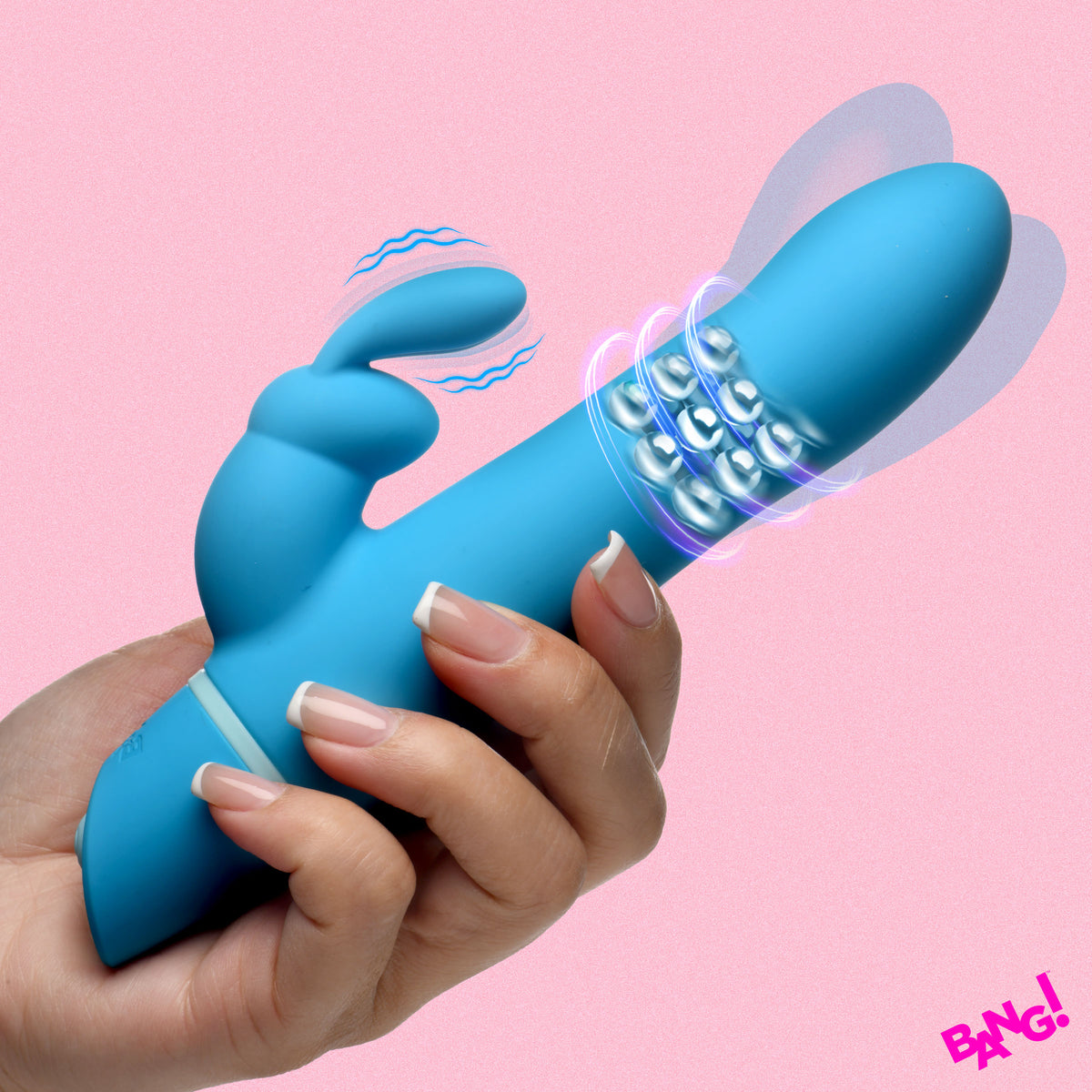 Bang! Rotating Beads Silicone Rabbit Vibrator
