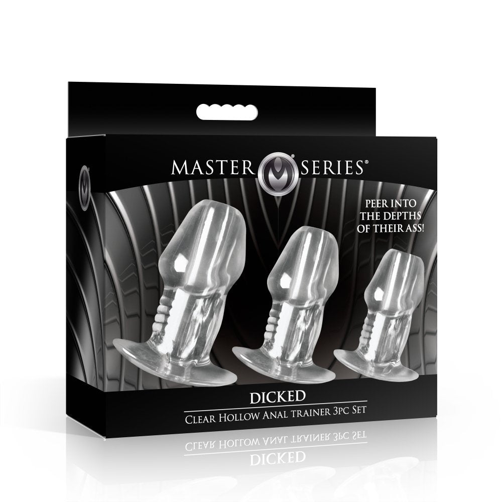 Get Dicked Hollow Anal Plug 3-Piece Set