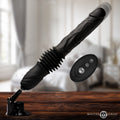 Double Pounder 13 Inch Vibrating Thruster Dildo w/ Adjustable Base